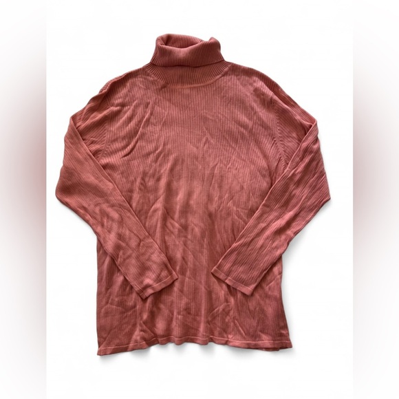 August Silk Ribbed Cowl Neck Sweater 100% Silk - Picture 1 of 3